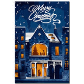 Painting by Numbers Christmas House in Winter Christmas Eve